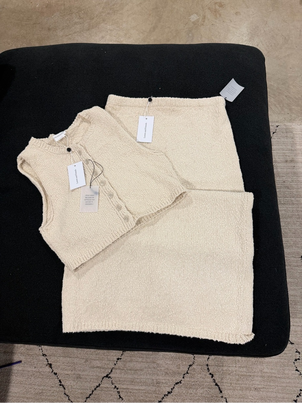 Lovers + Friends Cream Knit Two-Piece Set